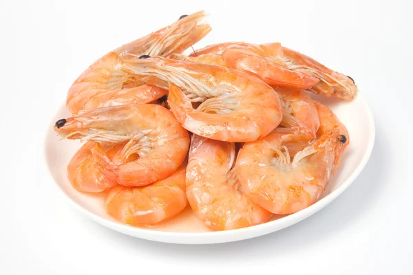 stock image Prepared shrimps on plate