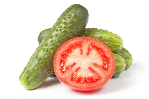 Pepinos y tomate —  Fotos de Stock