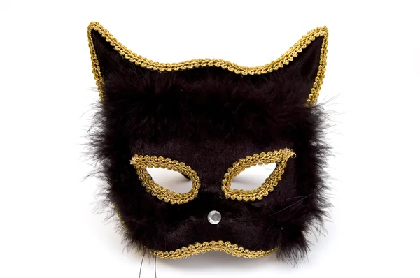 Zwarte kat masker — Stockfoto