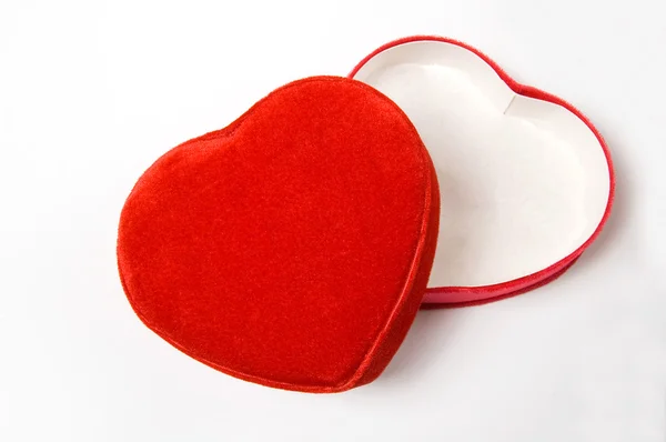 Красный ящик в форме сердца — стоковое фото