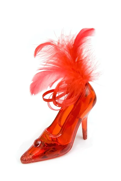 Red crystal shoe — Stock Photo, Image