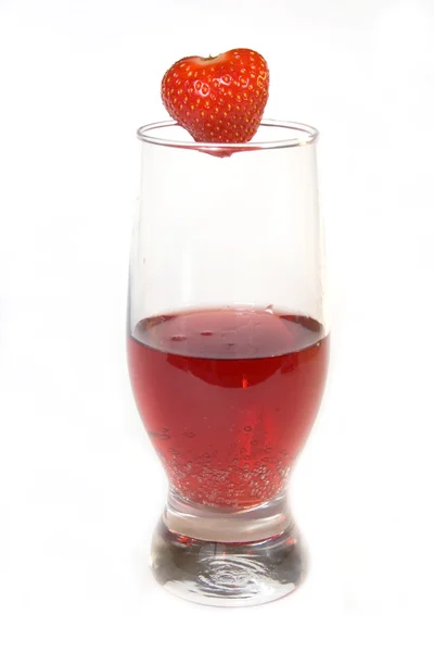 stock image Champagne with strawberry