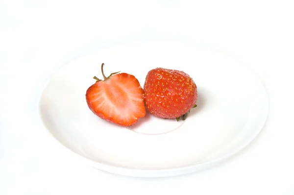 Strawberries in a plate — Stock Photo, Image