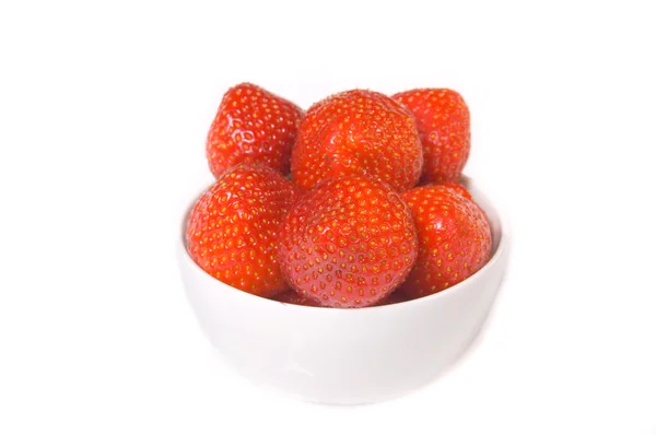 Aardbeien in een bord — Stockfoto