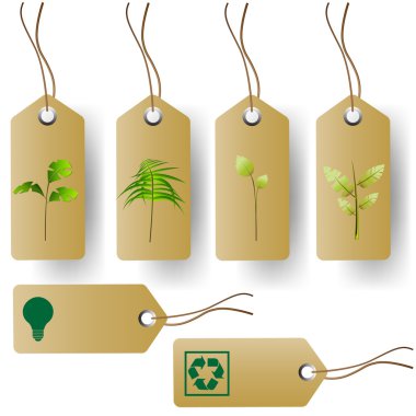 Eco product tags clipart