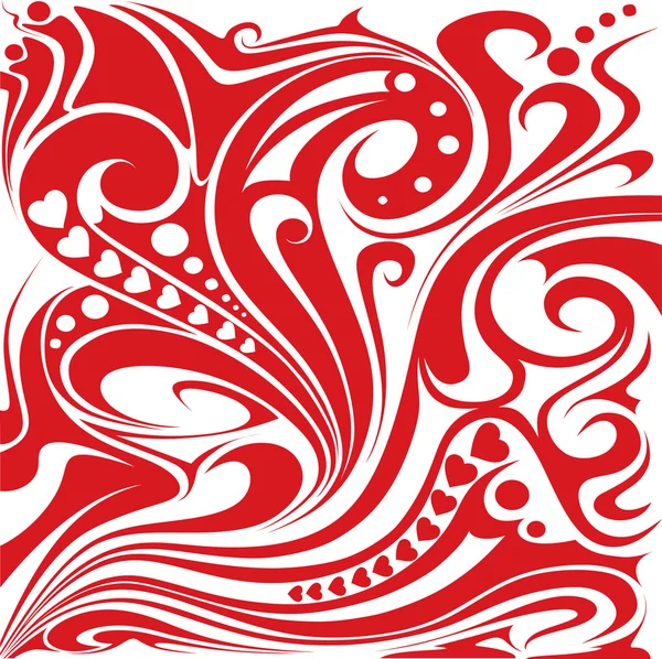 抽象的な背景が赤い波線 — ストックベクタ