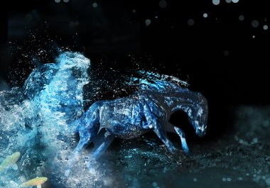 Water horse clipart