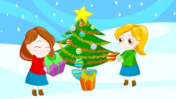 Frohe Weihnachten Freunde — Stockfoto