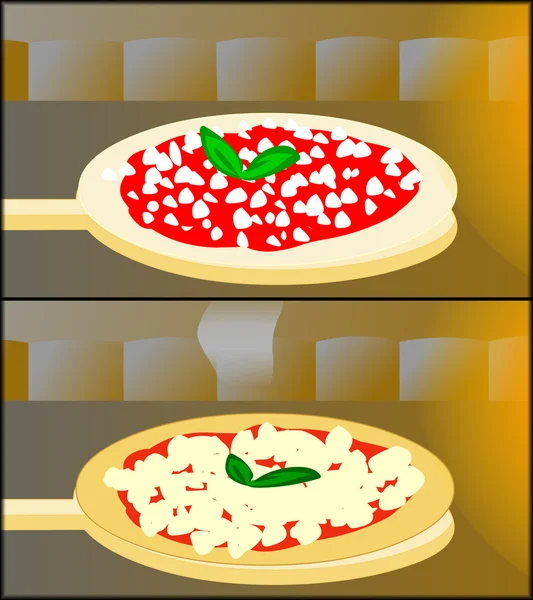 Margherita before and after — Stock Photo, Image
