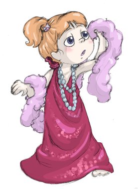 Dress of mother clipart