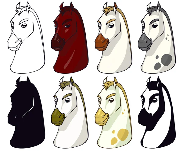 Caras de caballo — Foto de Stock