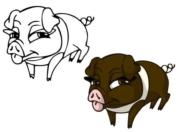 Cartone animato maiale ragazza — Foto Stock