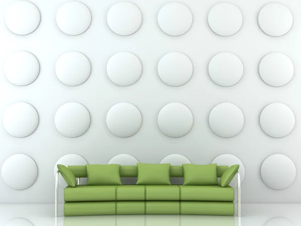 Groen licht sofa — Stockfoto