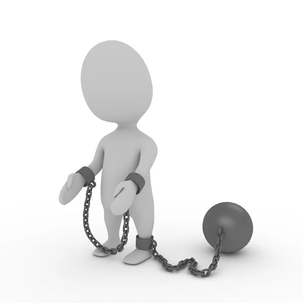 3d man in chains — Stock Photo, Image