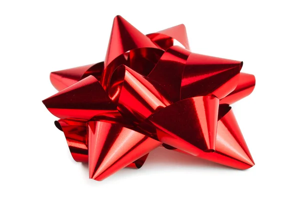 Single Red Christmas Bow — Stock Photo, Image