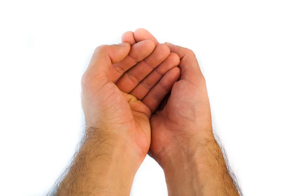 Людські руки просять милостині — стокове фото