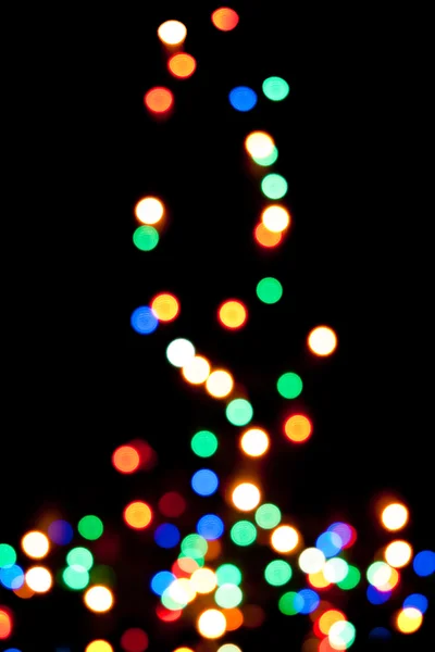 Christmas tree with the lights defocused — Stock Photo, Image