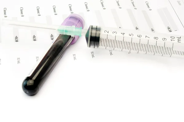 Injection for blood test — Stock Photo, Image