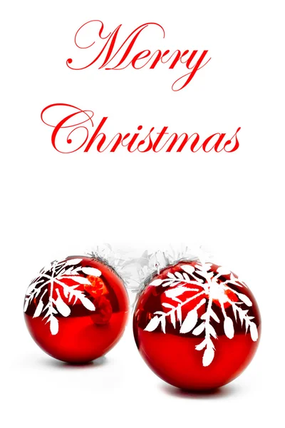 Vánoční koule s vločka dekorace — Stock fotografie