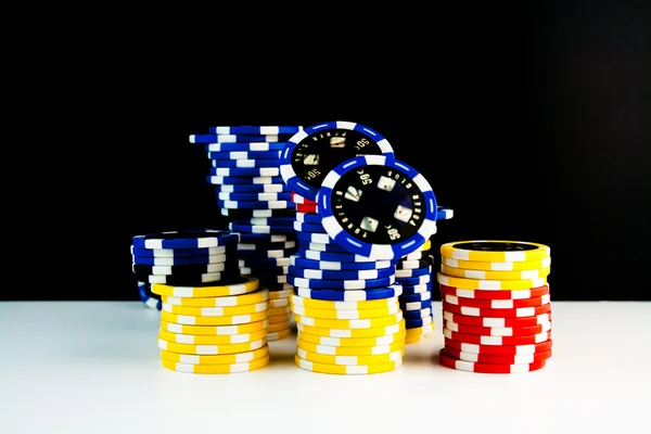 Chips poker at movement — Stock Photo, Image