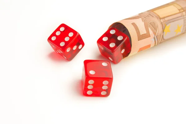 Make money with dice — Stock Photo, Image
