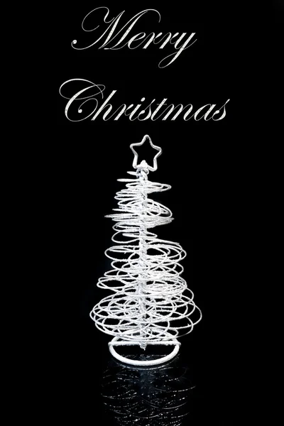 Vánoční stříbrný strom — Stock fotografie