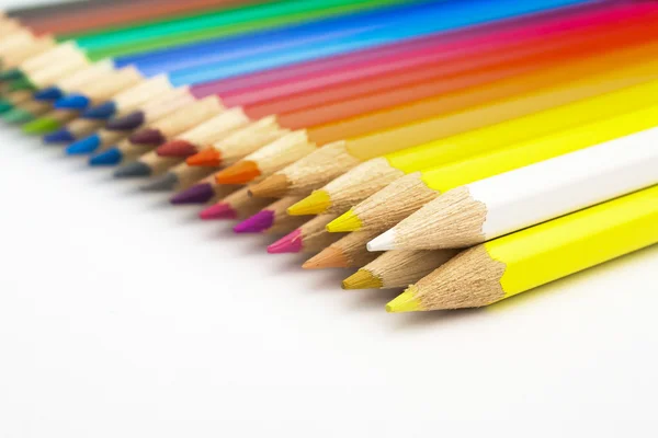 Molte matite colorate in ufficio — Foto Stock