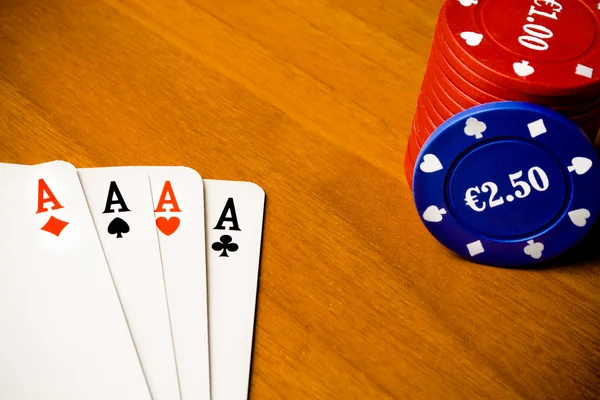 Poker and gambling chips — Stock Photo, Image