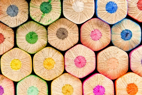 Wall of colored pencils — Stock Photo, Image