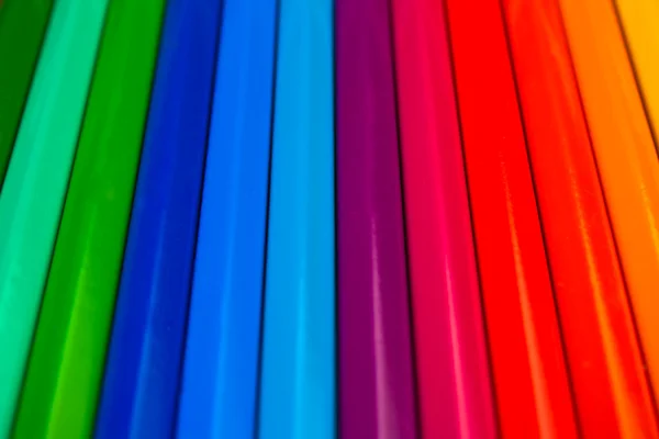 Rainbow of colorful pencils — Stock Photo, Image