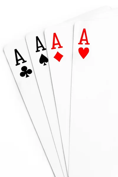 Zwycięski kart pokera — Zdjęcie stockowe
