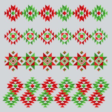 Traditional Mexican ornaments set clipart