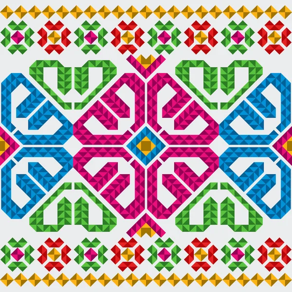 Набор традиционных мексиканских орнаментов — стоковый вектор