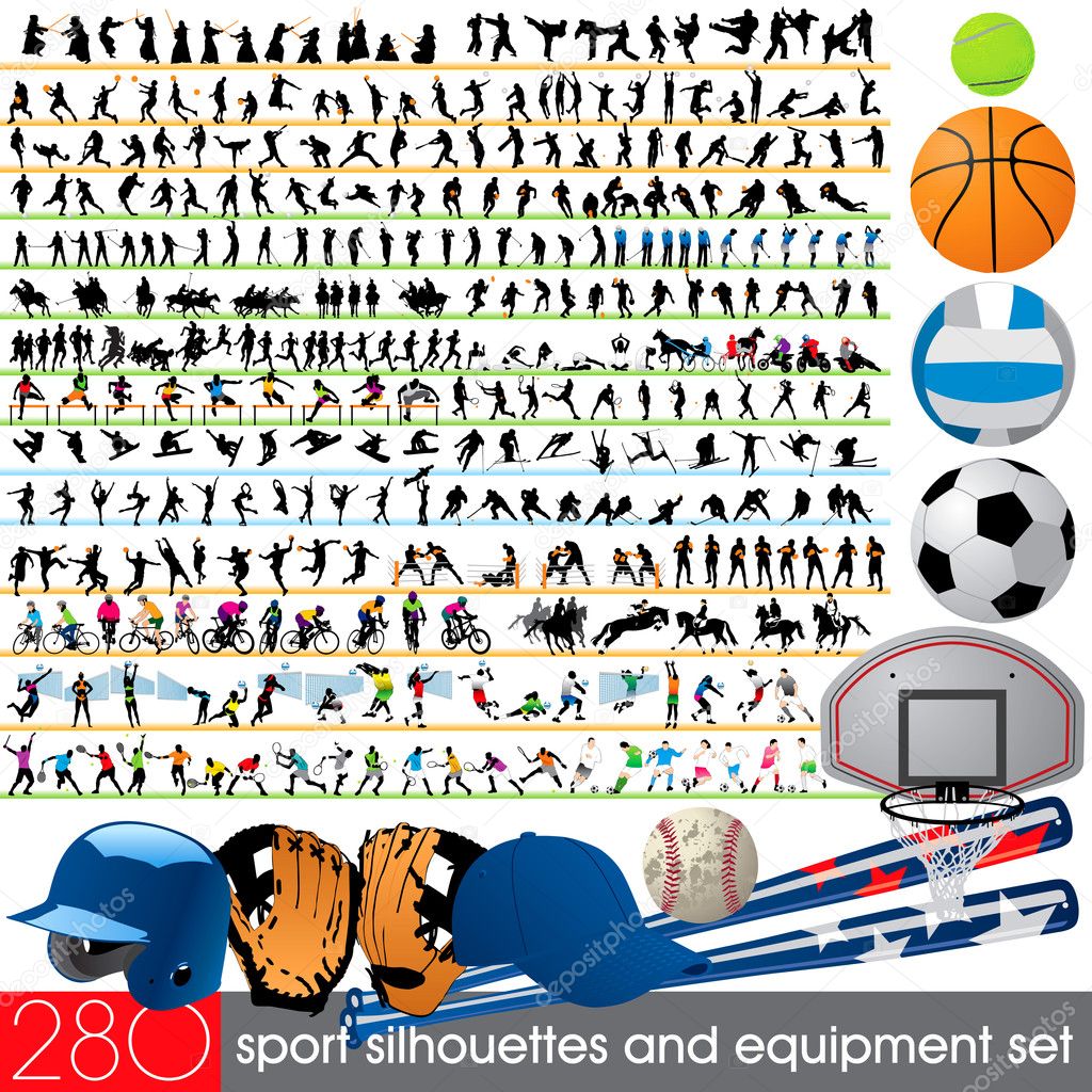 280 Sport silhouettes set