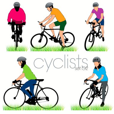 Bikers Silhouettes Set clipart