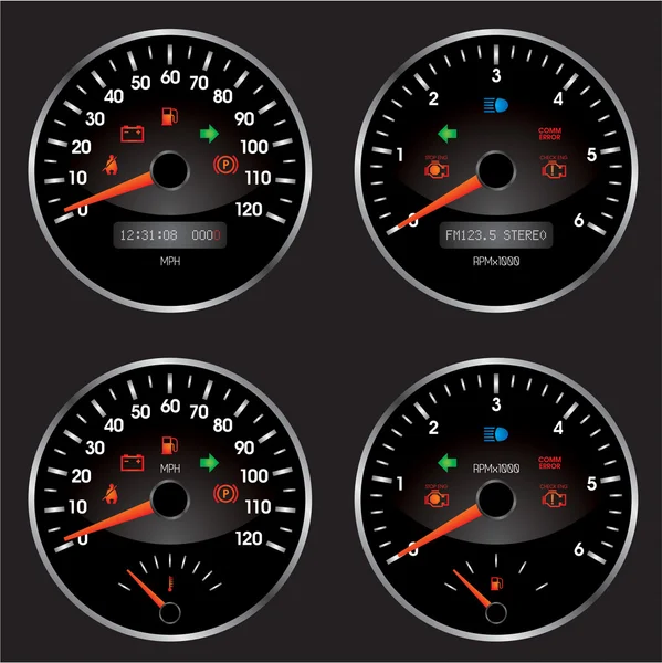 Racing bil hastighetsmätare — Stock vektor