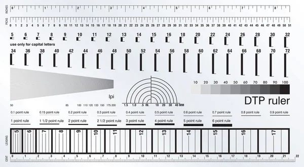 Règle de mesure DTP — Image vectorielle