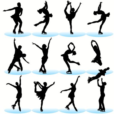 Figure Skating Silhouettes Set