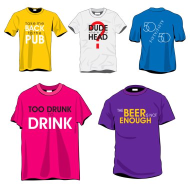 Fun T-shirts Set clipart