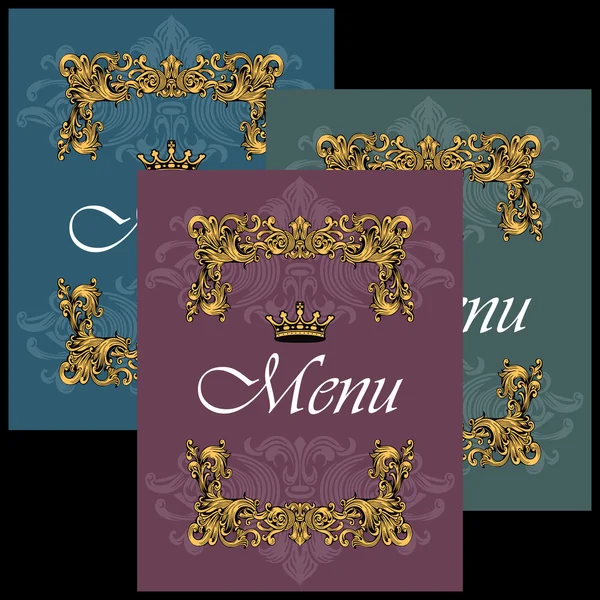 Design della copertina del menu vintage — Vettoriale Stock