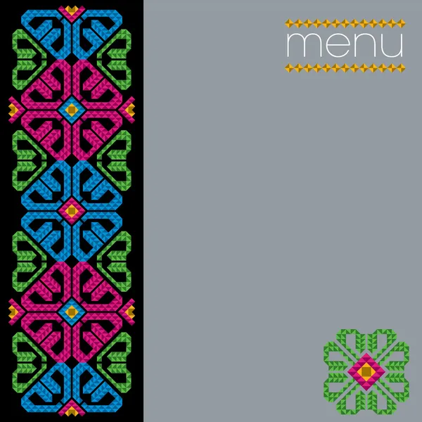 Diseño de portada de menú mexicano — Vector de stock