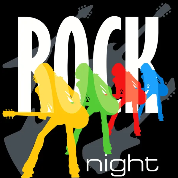 Rock nacht poster — Stockvector