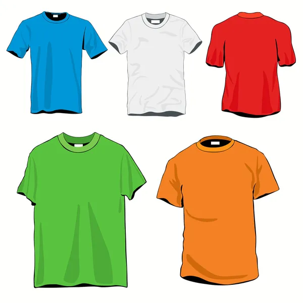 Renkli tişörtler seti — Stok Vektör