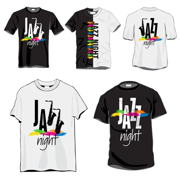 Jazz T-Shirts Set — Stockvektor