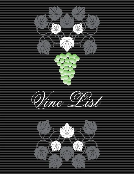 Vintage Winelist Design de capa — Vetor de Stock