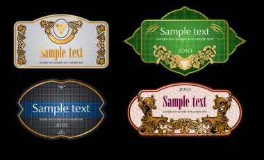 Vintage Wine Labels Set clipart