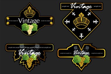 Vintage Wine Labels Set clipart