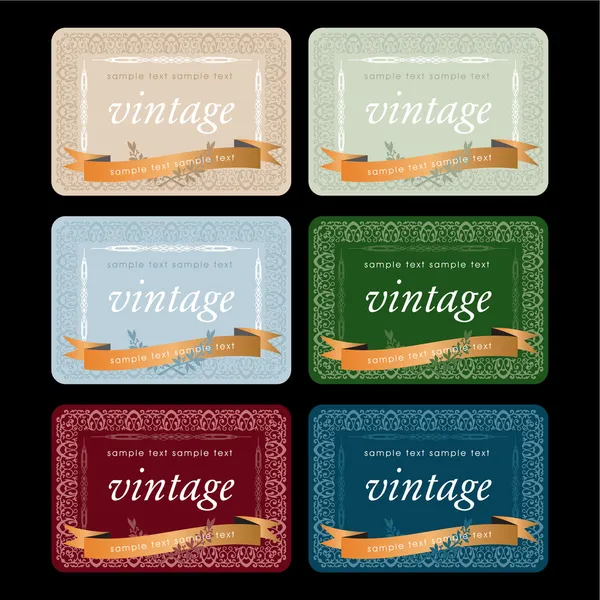 Vintage wijn etiketten set — Stockvector