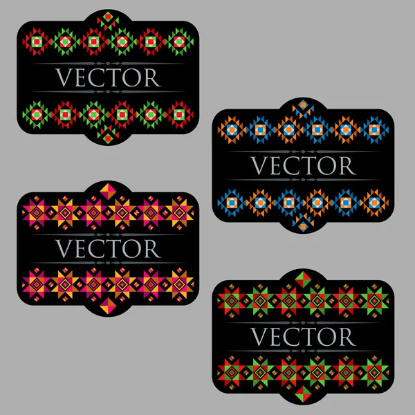 Set de etiquetas estilo mexicano — Vector de stock