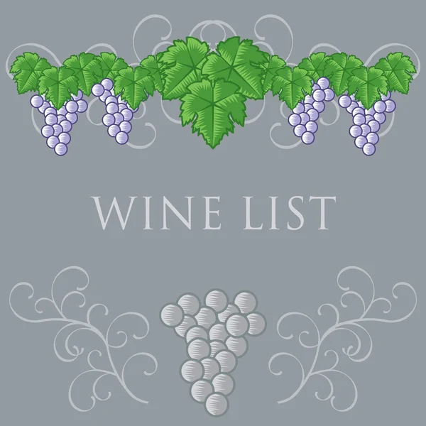 Vintage Wine List Обкладинка Дизайн — стоковий вектор